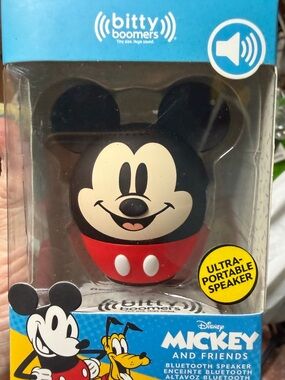 Disney Mickey Portable Bluetooth Speaker - Black & Red - Bitty Boomers in box